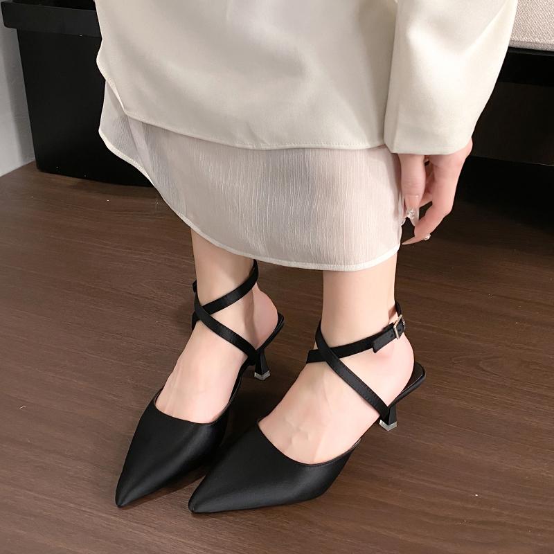 Fashion Pointed Toe Women High Heeled Sandals Sexy Elegant Shoes Fashion Summer Woman Pumps 2025 Luxury Designer Zapatillas De Mujer