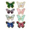 Women Brooch Sparkling Rhinestones Faux Pearl Butterflies Shape Lapel Pin Suits Coats Bags Scarves Badge Versatile Accessory
