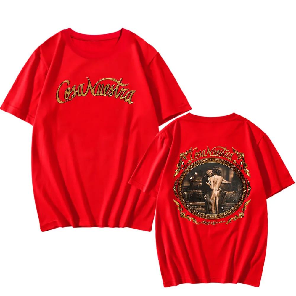 

Rauw Alejandro Coca Nuestra T-shirts Fashion Casual T Shirts Cotton Short Sleeve Tees Vintage Harajuku Printing Tee-shirt XXL красный