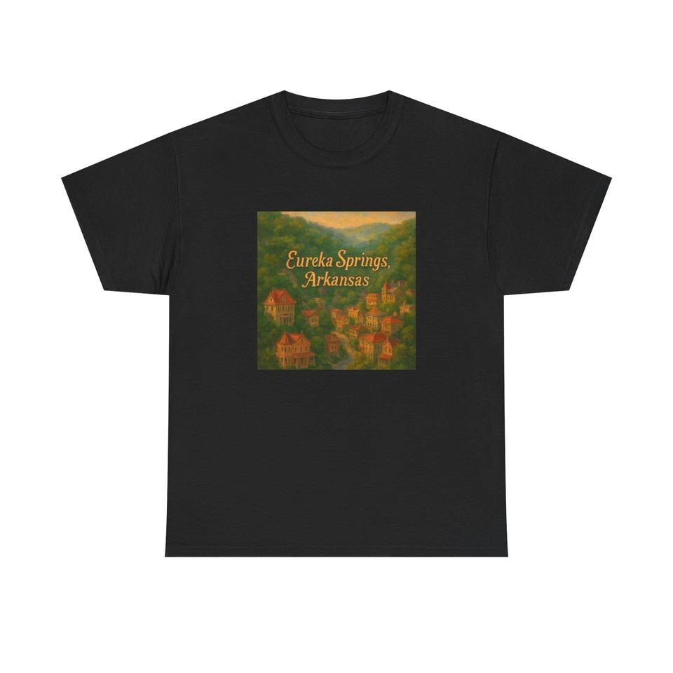 

Unisex Adult T Shirt Eureka Springs Arkansas Hillside Art 4XL