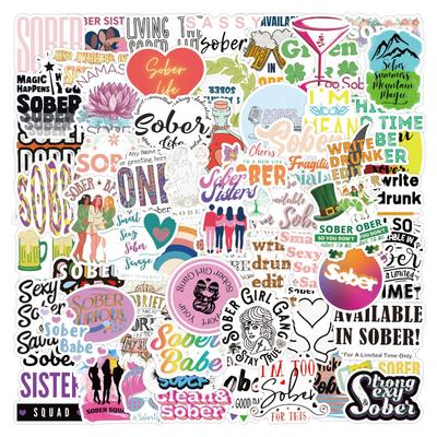 60 Nuovi Adesivi Graffiti Sobri Decorano Valigia Frigorifero Tazza Acqua Adesivi Impermeabili