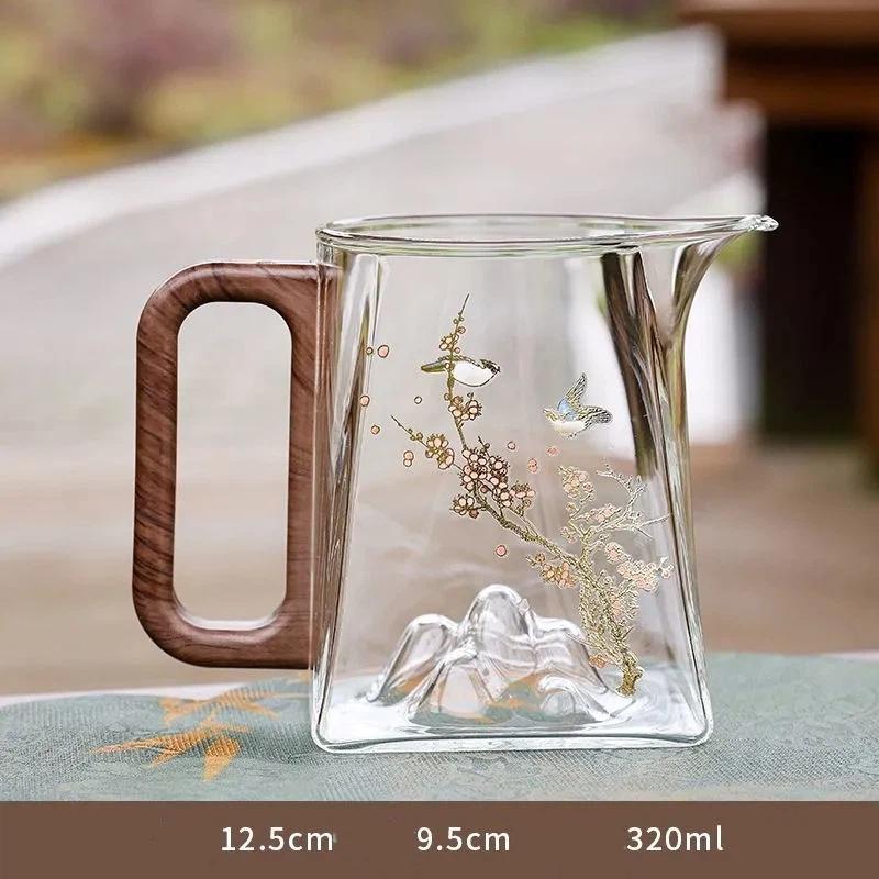 

Японский термостойкий стеклянный чайник с ручкой и чахай – Стеклянный чайный сервиз для заваривания Clear E