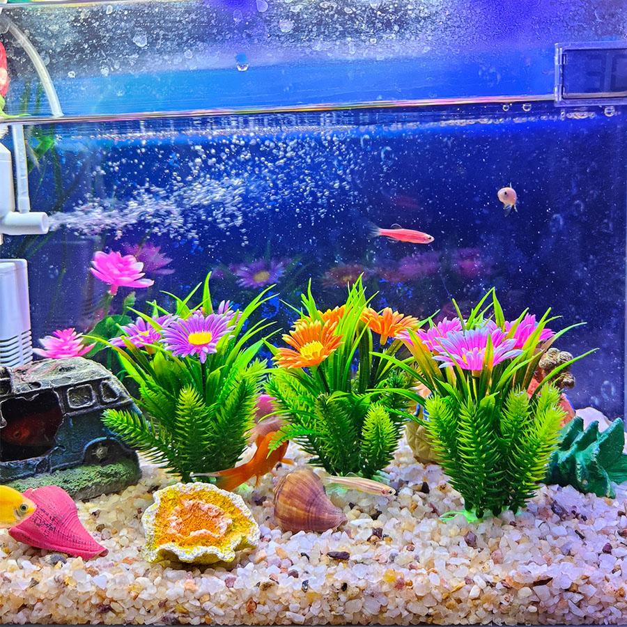 Ozdoba do akvária Simulace vodní trávy Plastové umělé akvarijní ryby Rostlina pro dekoraci Pozadí Rostliny