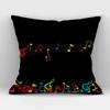 1Pcs/Set Music Series Printed High Qulity Linen Decorative Pillow Case Black White Cushion Cover Car Seat Sofa Decor 45X45Cm