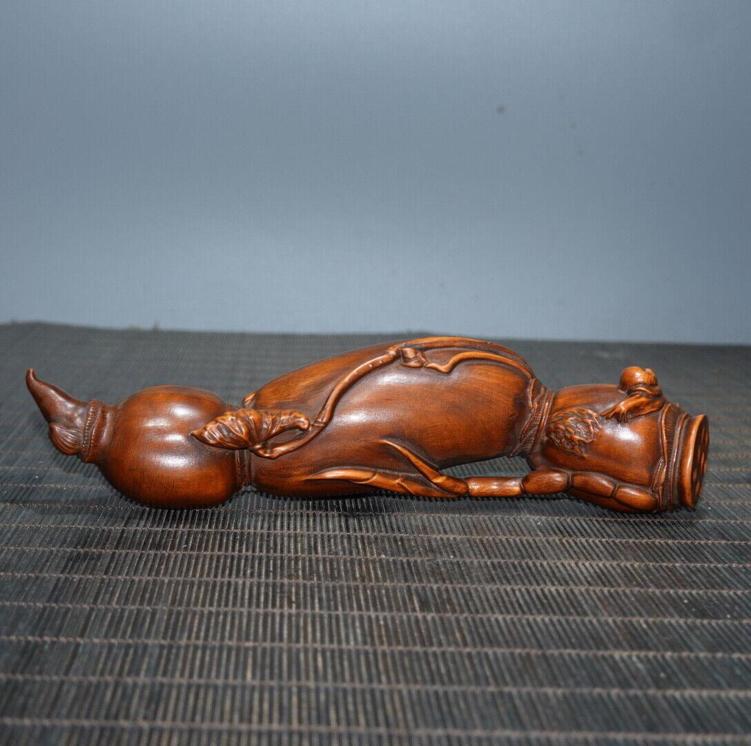 

Китайская винтажная шкатулка из самшита, резная изысканная статуэтка, подставка для ручек, деревянные фигурки, искусство CHINA