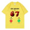 67 ruft Lustiges Meme T-Shirt Unisex Unisex Hohe Qualität Mode Übergroße T-Shirts Sommer Freizeit Baumwolle Kurzarm T-Shirts