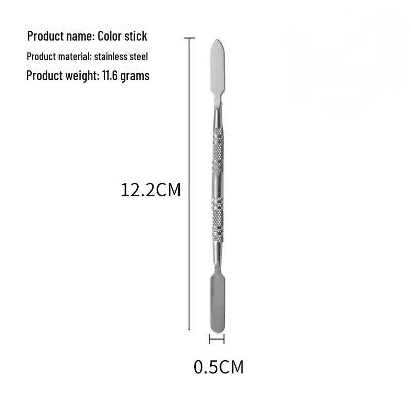 Stainless Steel Makeup Palette Set: Includes Color Sticks, Liquid Foundation, Lipstick, Nail Color Tools.