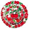 50pcs Cute Cherry Stickers: Waterproof Decorative Fruit Stickers for Phone Cases, Milk Tea Cups, and Stationery