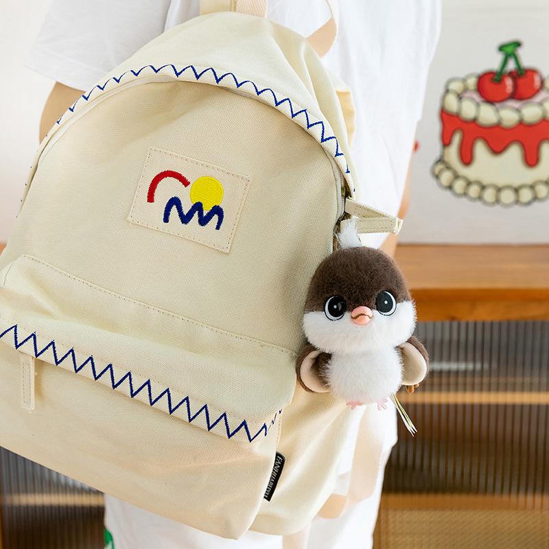 Super Cute Little Tit Plush Pendant Girl Backpack Pendant Bird Keychain Wedding Event Souvenir