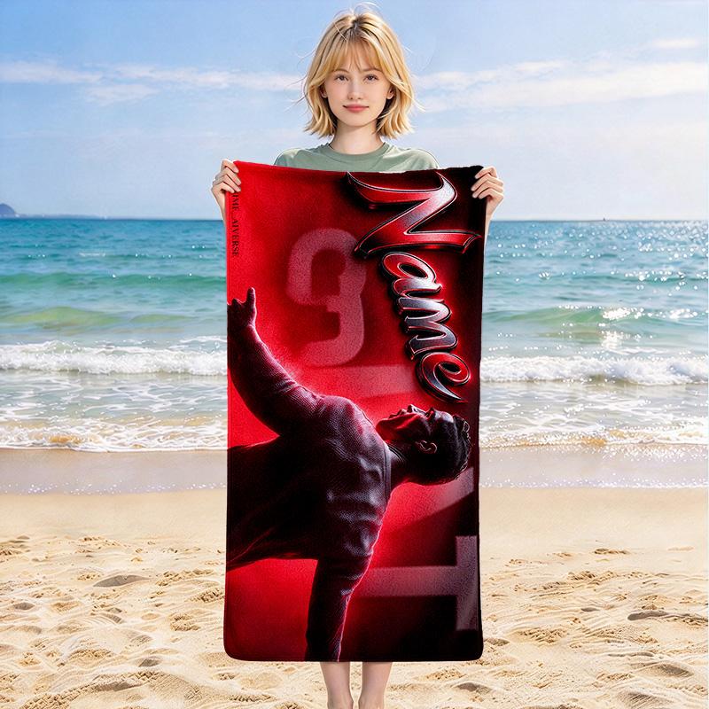 Custom Name Name 91 Stylish printed beach towel,a quick-drying, absorbent mat suitable for the beach, pool, gym, and travel fans gift