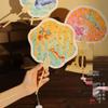 Gradient Bamboo Woven DIY Round Fan Kit - Intangible Cultural Heritage Craft for Children's Parent-Child Activity & Mother's Day Gift