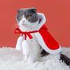 Cat Christmas Cloak Small Dog Transformation Funny Dress Up Red Shawl Cape Pet Clothes