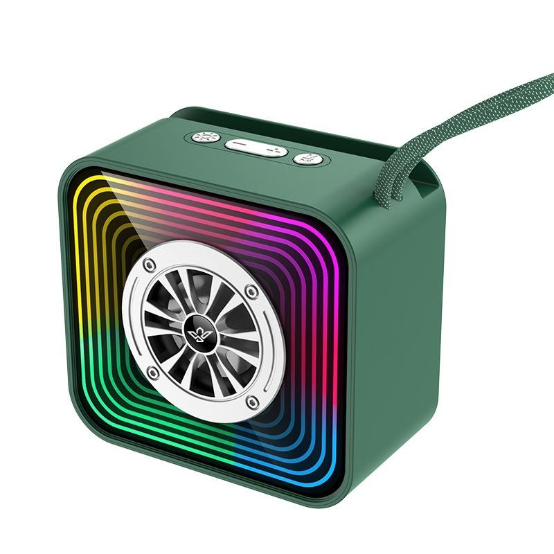 Mini Mirror Bluetooth Speaker Wireless Outdoor Heavy Bass Soundbar RGB Atmosphere Light MP3 Music Player with TF Card USB Slot