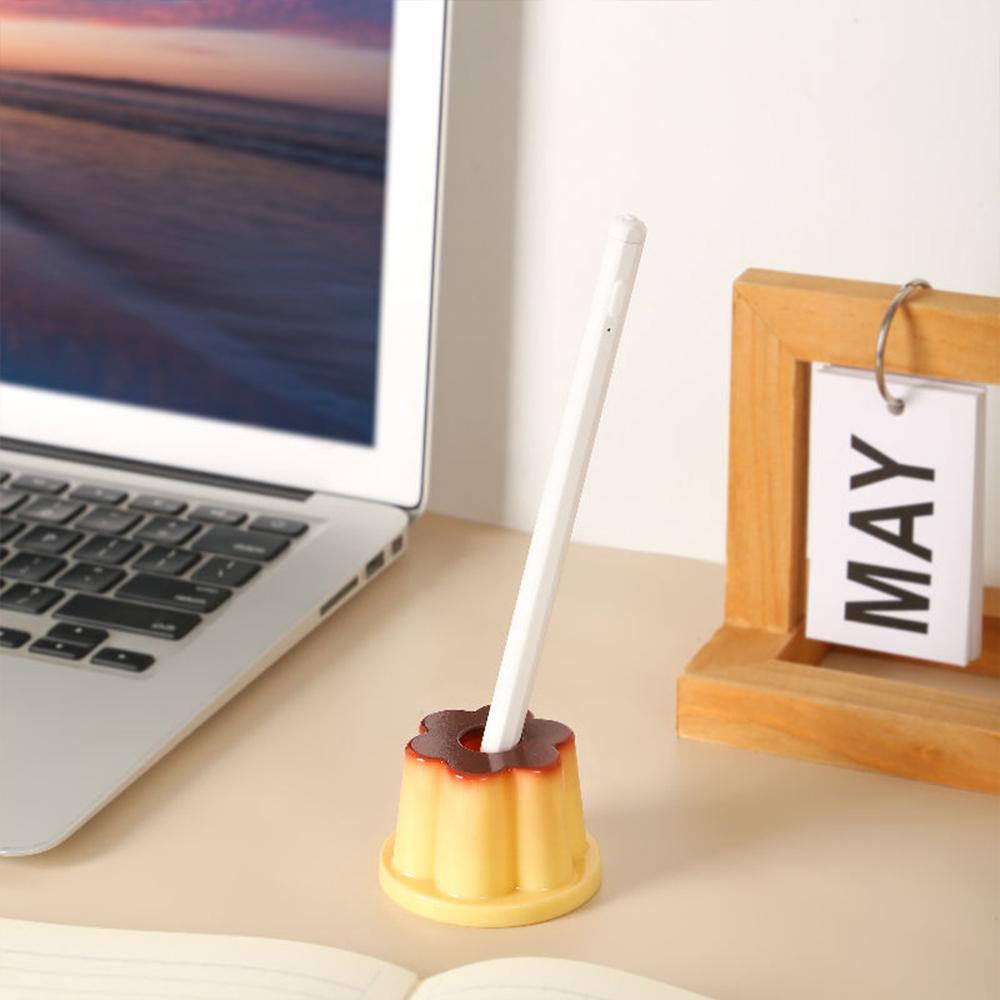 1PC Creative Pudding Pen Holder Cute Pudding Pen Holder Birthday Gift Creative Desktop Girl Heart Small Ornament Lovely Ornament