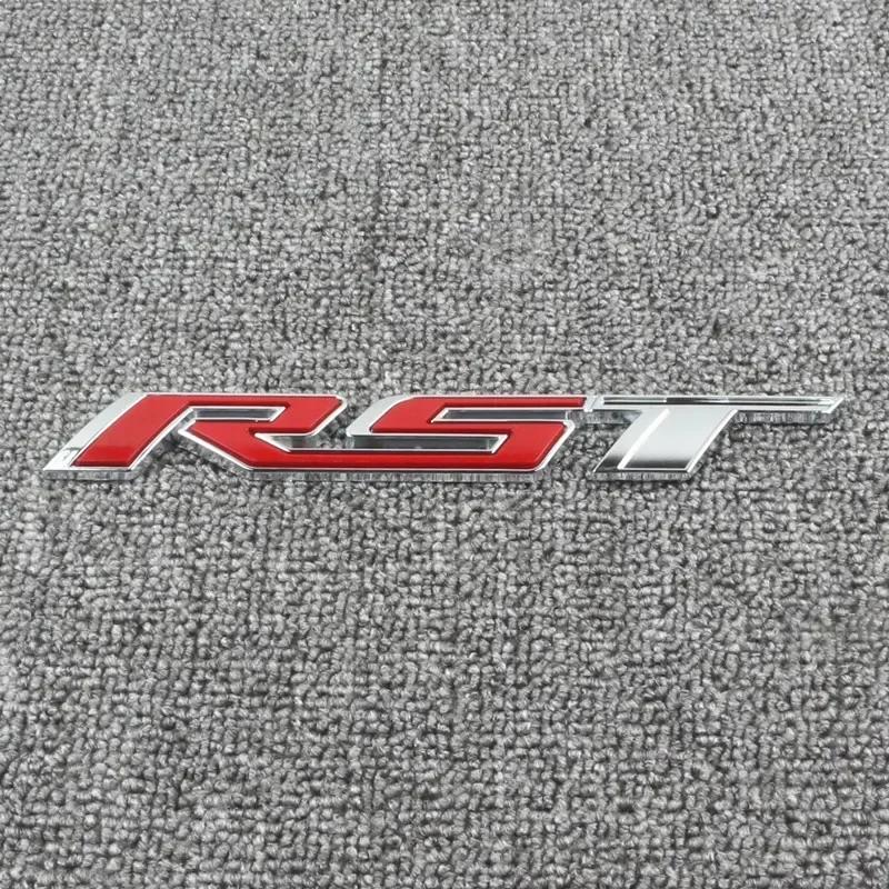 1Pc 3D Metal RST Logo Sticker Rear Trunk Emblem Badge Car Decals For Chevy Silverado