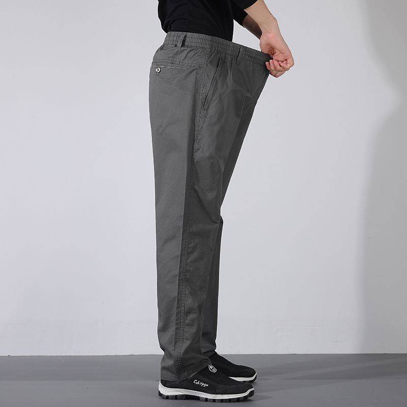 Pure Cotton Men's Casual Pants Trousers Plus Outdoor Sports Pants Loose Spring Autumn Men's Trousers