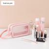 Double Layer Wet & Dry Separation Toiletry Bag - Portable Frosted Handheld Makeup & Swim Bag