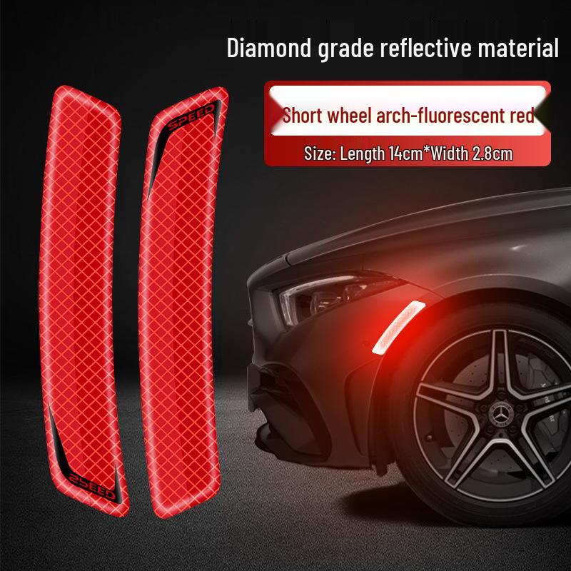Luminous Reflective Car Wheel Arch & Bumper Stickers: Night Safety & Anti-Scratch Protection