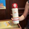 Mengqu Double Drink Straw Cup Stainless Steel Vacuum Double Drink Cup High Value Student Cup Exquisite Gift Water Cup