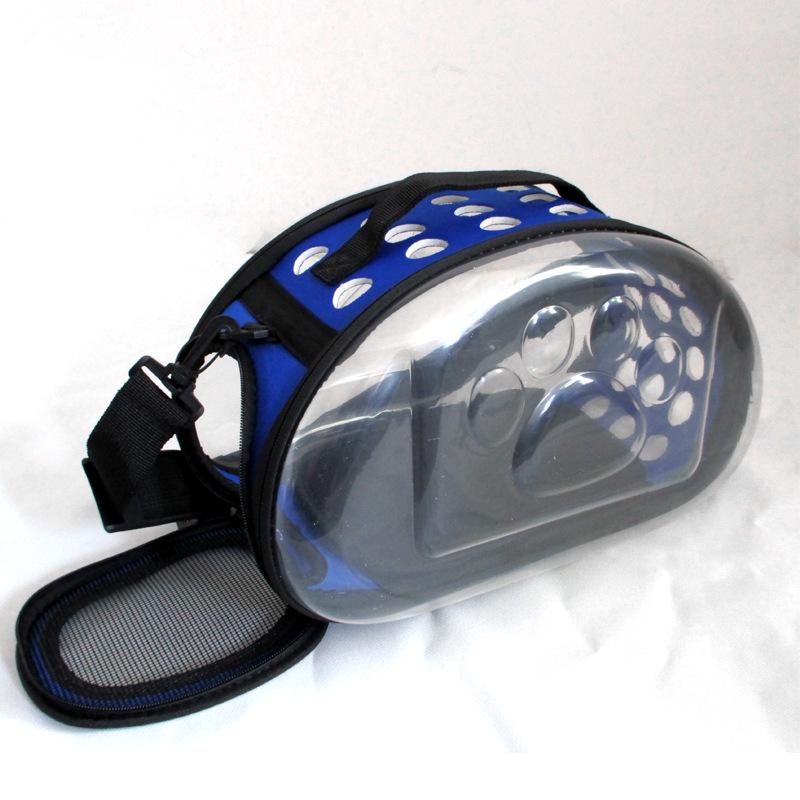 Breathable Foldable Pet Backpack: Portable Transparent Cat & Dog Bag with Large Capacity