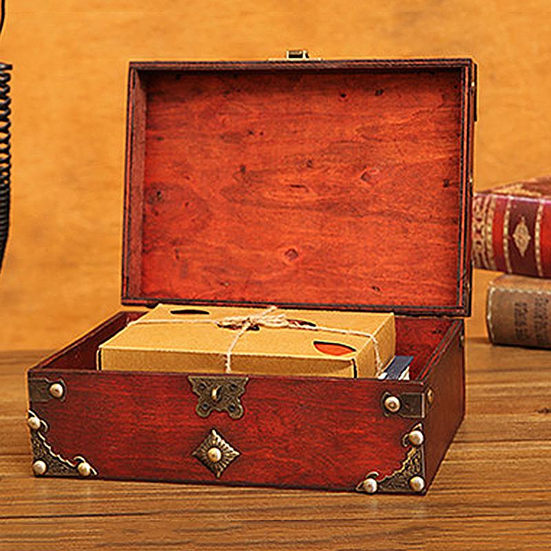 Buy Mayitr Wooden Treasure Chest Jewelry Storage Box Keepsake for Home
