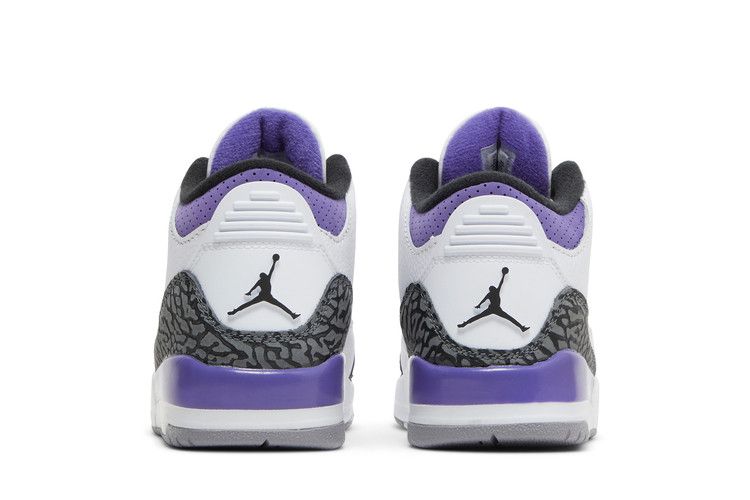 Kids' Sneakers Jordan 3 Retro Dark Iris (PS) White/Black/Dark Iris/Cement Grey