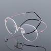 Polygon Foldable Flexible Ultra Light Titanium Alloy Myopia Eyeglasses Rimless Optical Glasses -0.5 -0.75 -1.0 -1.5 To -6.0
