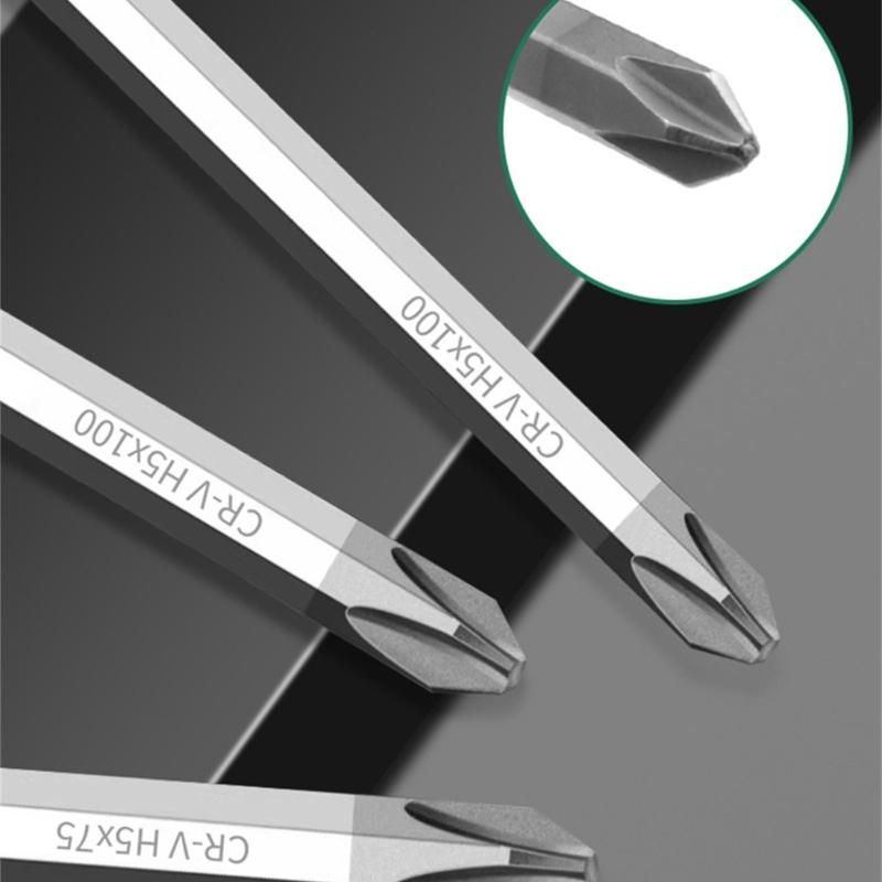 Long Screwdriver Magnetic Crossing Screwdriver Steel Screw Driver For Disassemble Toy Items Repair Tool 75mm/100mm