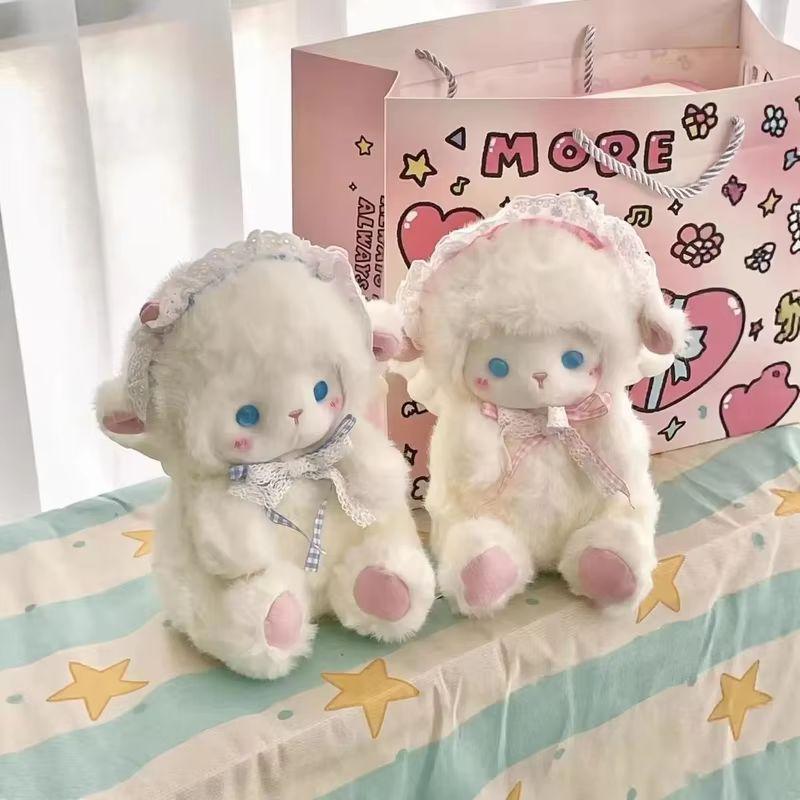 20/30/40Cm Cute Angel Lamb Plush Toy Comfort Companion Doll Soft Pillow Room Decoration Sofa Back Cushion Little Sheep Girl Gift
