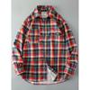 Brushed Long Sleeve Casual Export Parka Plaid Shirt