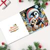 6PCS Christmas Penguin DIY Diamond Art Greeting Cards Congratulations Cards