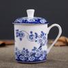 Jingdezhen Bone China Ceramic Large Cups with Cover Drinkware Porcelain Mug Meeting Gift Office Mug About 500ml