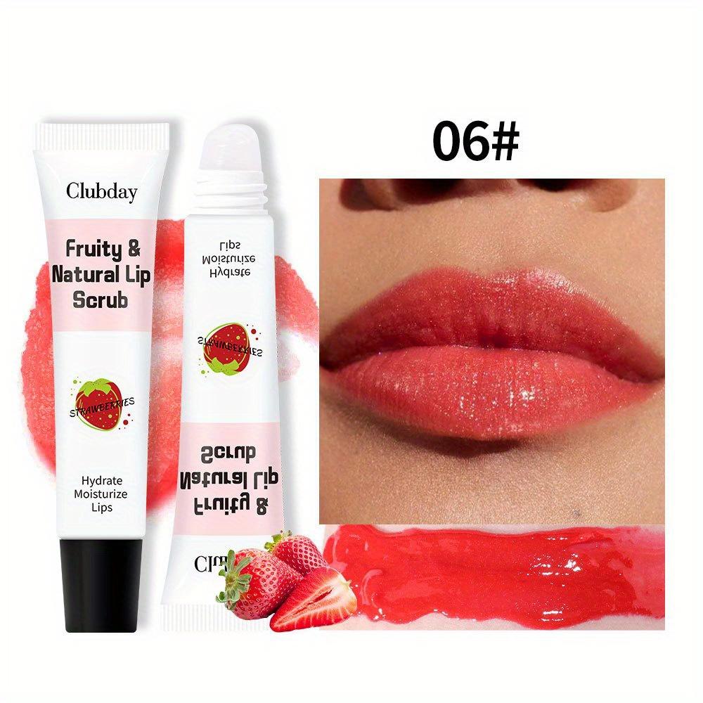 

6 цветов фруктовый вкус скраб для губ отшелушивающий крем для губ мини-скраб осветляет линии губ увлажняющий уход бальзам для губ блеск для губ 06#