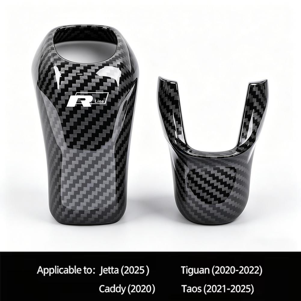Car Carbon Fiber Gear Shift Knob Cover Scratch-Resistant Protective Case Accessories For VW Golf T‑Roc Tiguan Polo Passat MK7 6OJ7