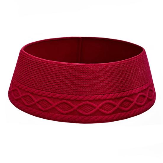 Knitted Christmas Tree Collar Cable Knit Christmas Tree Base Cover for Artificial Trees Rustic Farmhouse Tree Ring for Holiday Home Decor