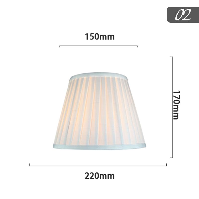 Round Lampshade Fabric Pleated E27 Table Lamp Shade Bedside Floor Lampshade Home Office Desk Decor Lighting Accessories
