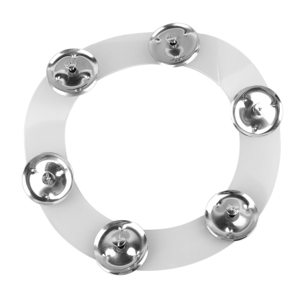 Drum Hi Hat Ring Bell Silicone Double Rows 6 Pieces Cymbal Ching Ring Tambourine