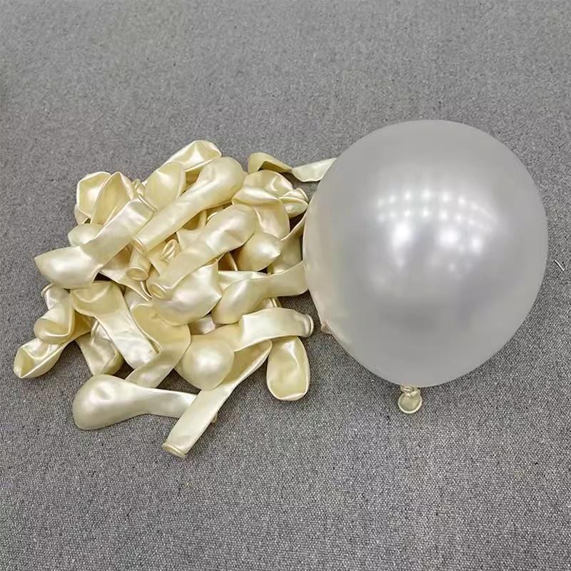 5 10 12 18inch Romantic Wedding Theme Pearl White Thickened Latex Balloons for Pearlescent Wedding Party Decoration