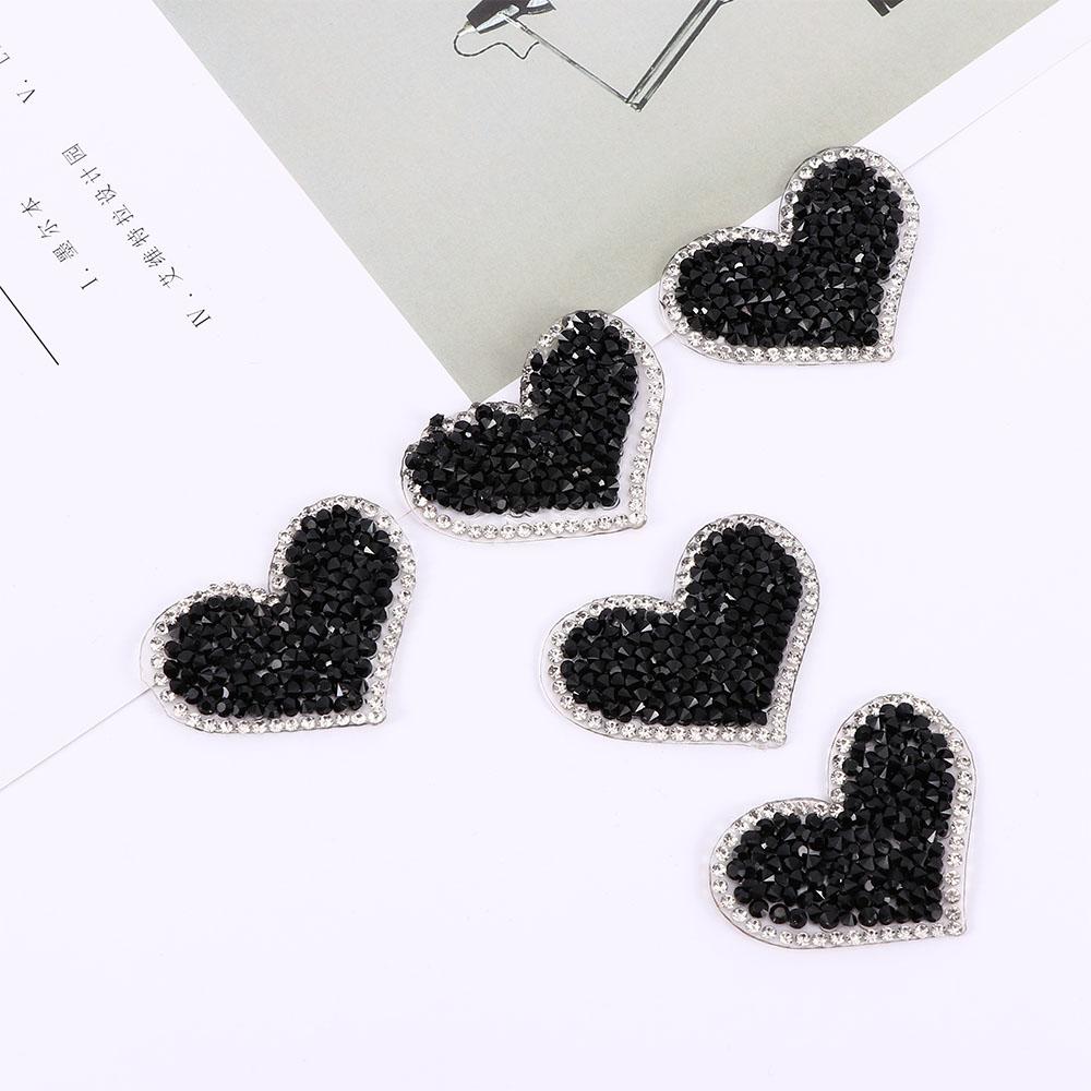 Thermocollants Love Heart Embroidered Applique Clothes Decor Iron On Patches Clothing Patch