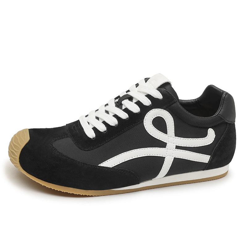 

Мужские новые американские ретро кроссовки с ветром, обувь Форреста Гампа, асимметричные вафельные кроссовки, модные высококачественные кроссовки для скейтборда класса люкс 44 чёрный