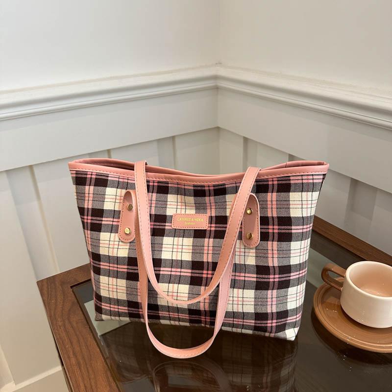 Nischendesign Tasche Damen 2025 neu Herbst und Winter Mode Karomuster tragbar vielseitig lässig Schulter Tragetasche