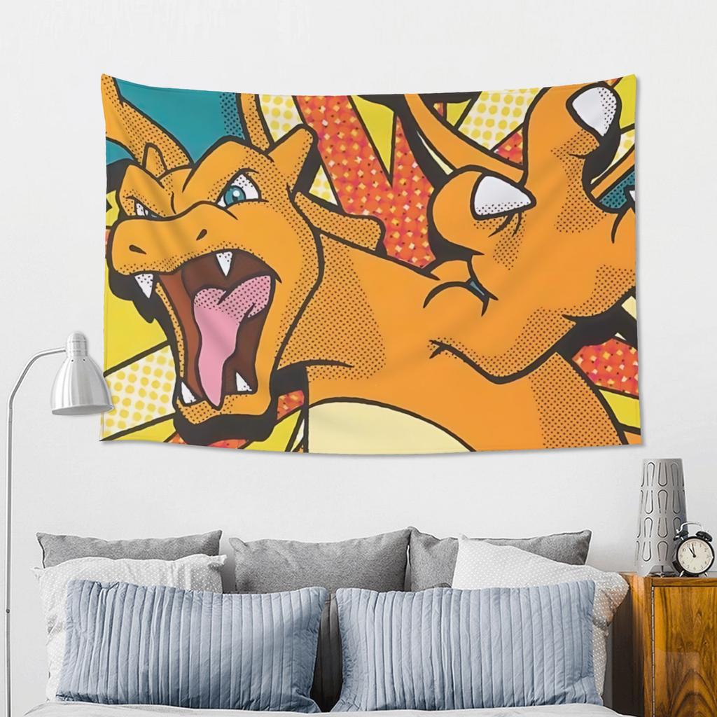 Pokemon Theme Charizard Cutecore Tapestry Room decoration Home Decoration Tapestry Decor Accessories Cute Room Decor