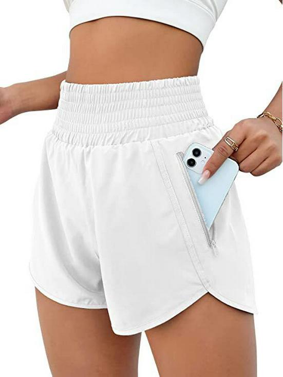 High-Waist Women's European & American Yoga Shorts – Quick-Dry, Loose-Fit, Dual-Layer Design