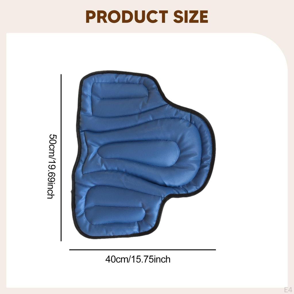 Equestrian Saddle Cushion for Motorcycle Seat Quilted PU Leather Riding Accessory