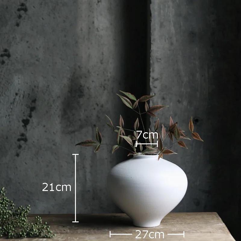 Creative White Ceramic Vase Minimalism Flower Pots Desk Decoration Flowers Arrangement Floral Vases Room Aesthetic Decor
