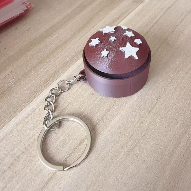 Chocolate Shape Keyboard Keychain Tactile Squeeze Fidget Toy Stress Relief Antistress Sensory Gadget for Adult Restlessness Relief