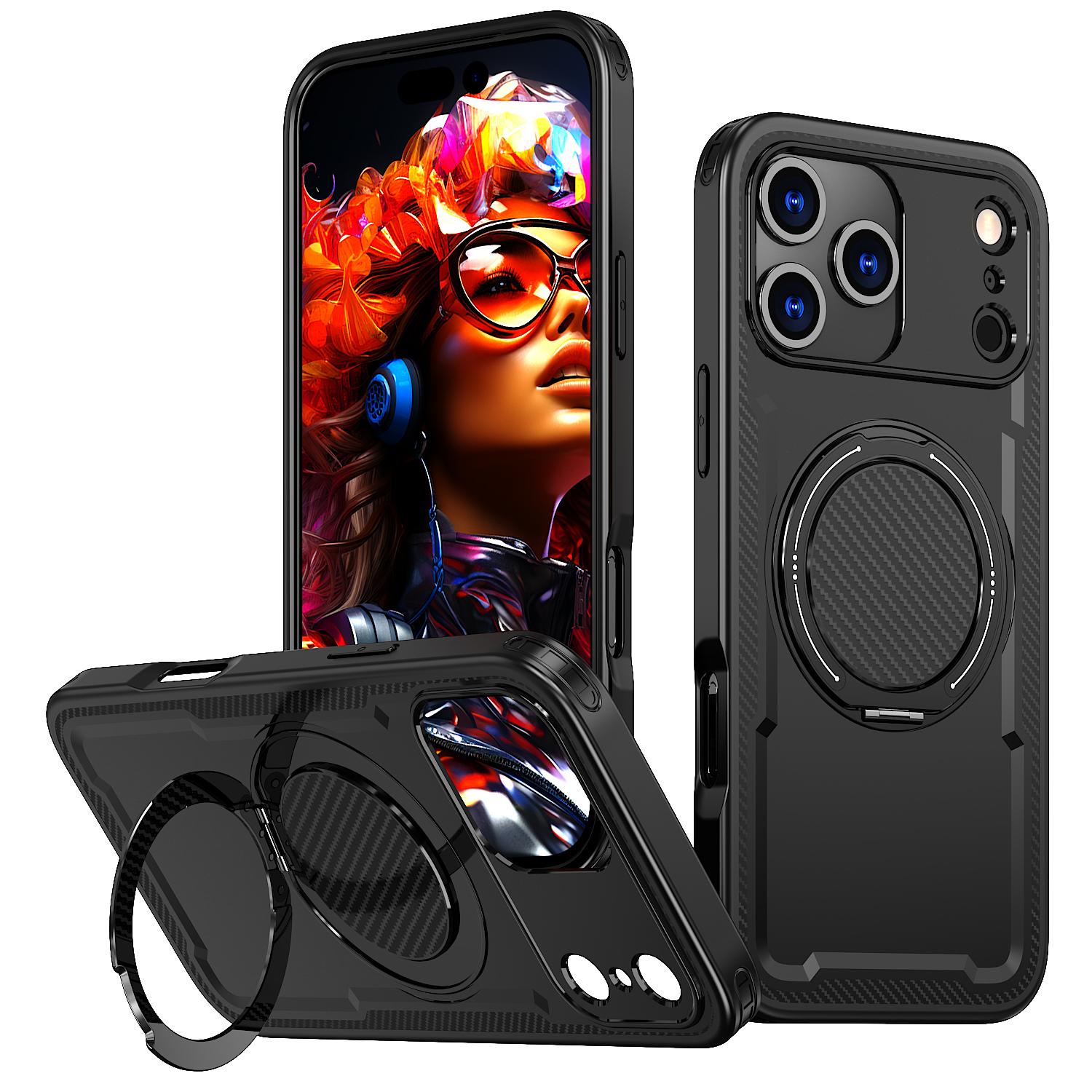 

For iPhone 17 Pro Max Case Compatible with MagSafe TPU + PC Kickstand Phone Cover A