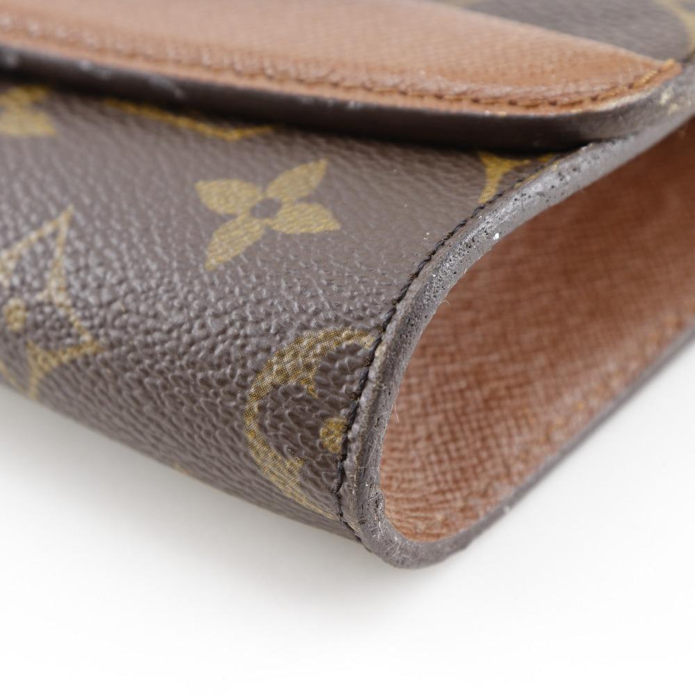 Louis Vuitton Bordeaux 24 Shoulder Bag M51798 Vintage 2-way Clutch Brown Monogram Canvas Women Used