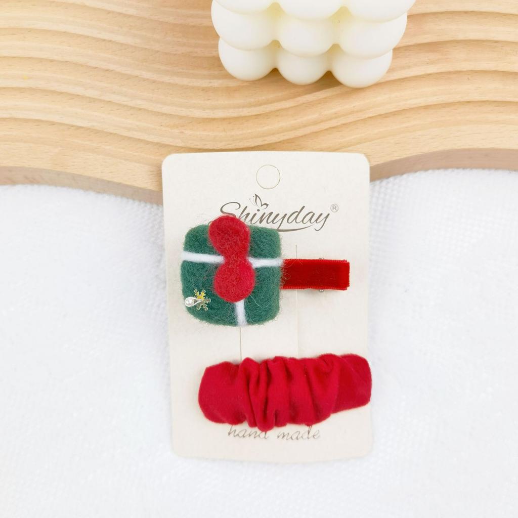 New Year Christmas Hair Pin Santa Claus Christmas Tree Snowman Cartoon Children's Barrettes Headwear Kids Hair Accessories