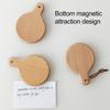 Solid Wood Bottle Opener with Handle Round Refrigerator Magnets Ergonomic Grip Beer Opener for Home Commercial Use